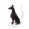 Realistic Simulation Doberman Dog Ornament Plastic Animal Decoration for Kids Room Nursery Home Desktop Vivid Lifelike Animal