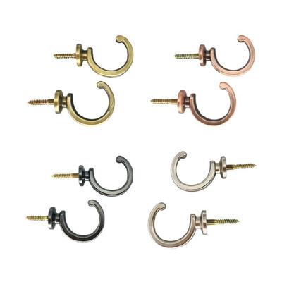 (Pack of 2) Modern Wall Hooks for Curtain Holdbacks and Beyond