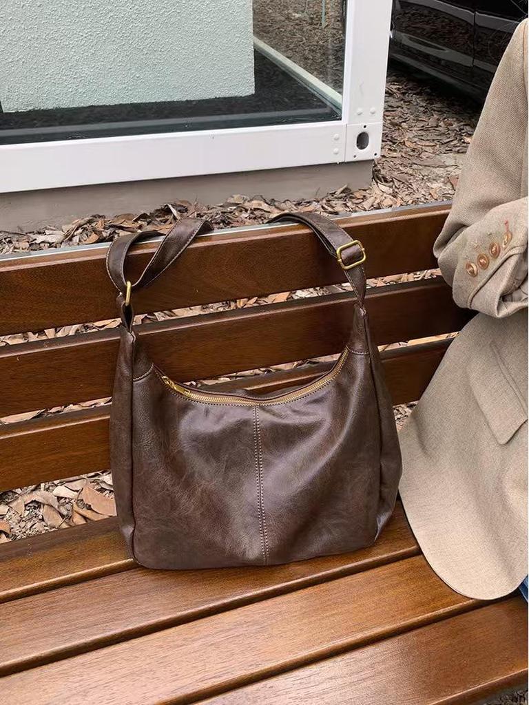 Maillard Retro Women's Crossbody Tote - Trendy, Versatile, Large Capacity Korean Style Bag