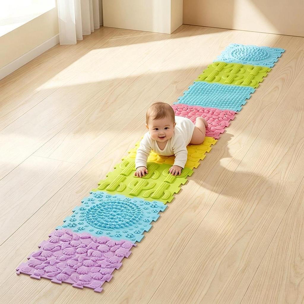 Massage Game Mat Sensory Tiles Floors for Autism Room Kids Adult 8Pcs