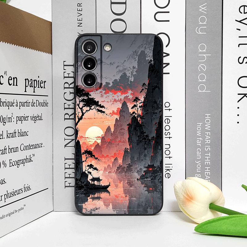 Ink Art Print Japanese Landscape Mountain Phone Case for Motorola Moto G85 G75 G04 G05 G34 E14Pro Edge 50 Fusion 40 30 Neo Cover