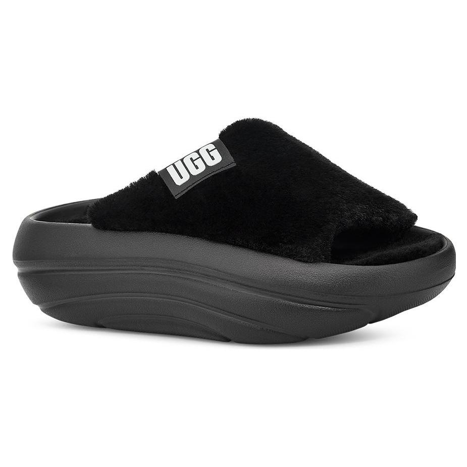 New UGG FoamO UGGplush Slide Black Women's 1143849-BLK