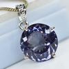 Natural 36 Ct Color Change Alexandrite 925 Sterling Silver Pendant CERTIFIED