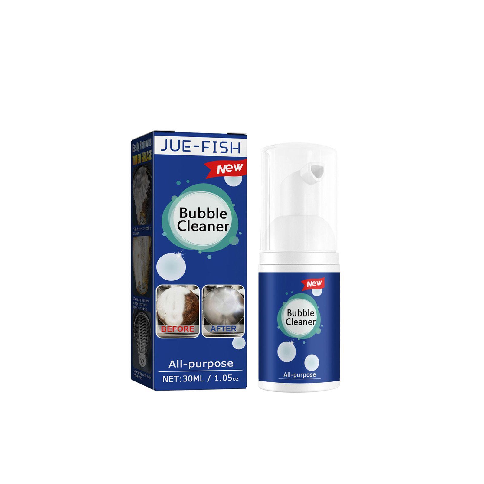 

Jue Fish Kitchen Grease Cleaner Deep Decontamination Deodorizing Heavy Oil Stain Remover Household All Purpose Bubble Cleaner 30ml