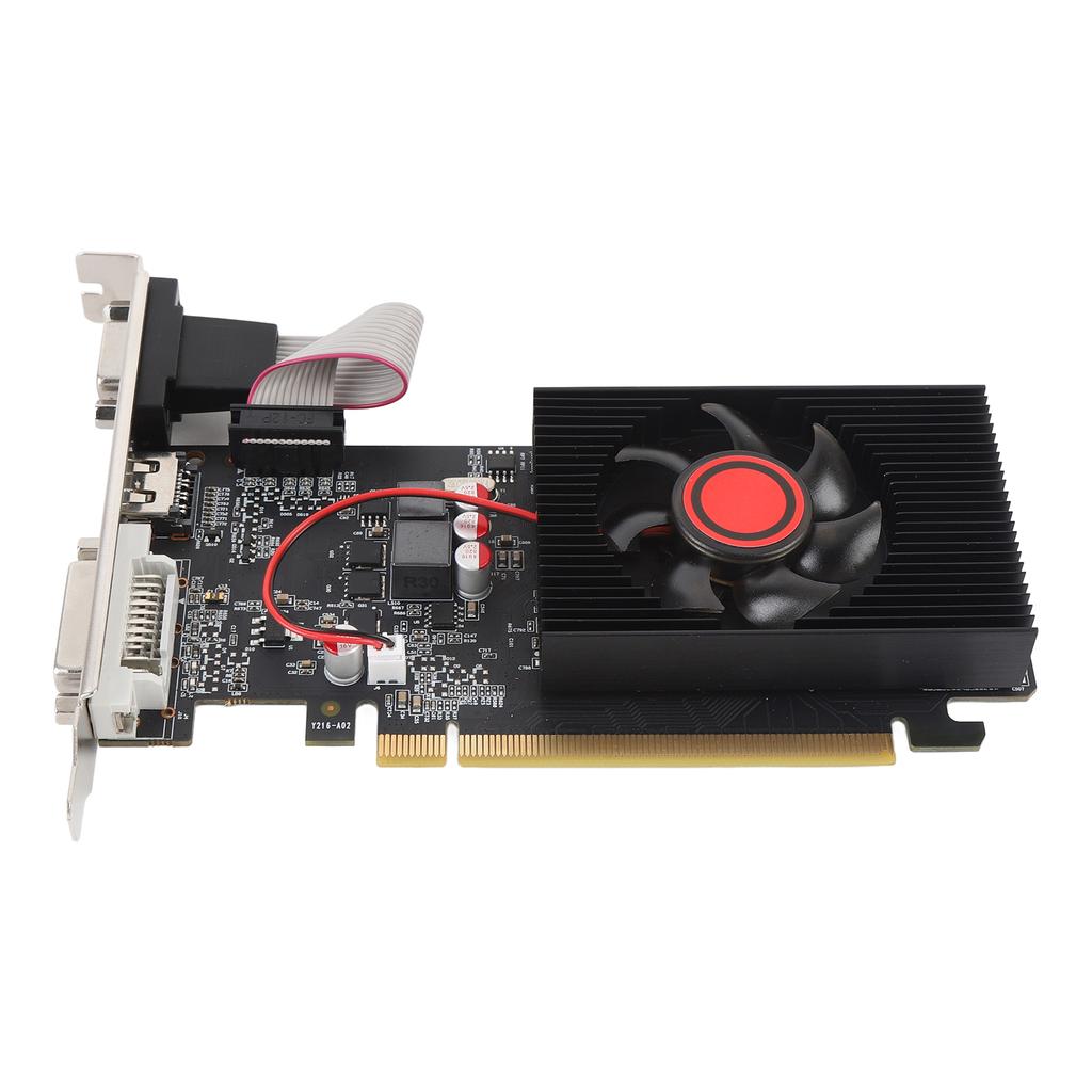 1GB DDR3 64 Bit Gaming Graphics Card PCIe 2.0 16X Video Card for Computer PCs with HD Multimedia Interface VGA DVI Port