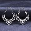 Trendy Yoga Lotus Flower Earrings Stainless Steel Gold Color Hoop Earrings for Women Jewelry boucles d'oreilles E9360S01