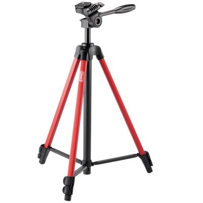 Velbon Coleman RED Family Alavanca Perna 17mm Sapata Rápida Alumínio Vermelho & Tripé CV-3, 3 Seções, Trava, Diâmetro, Compacto, Cabeça 3 Vias, Compatível, Pernas,