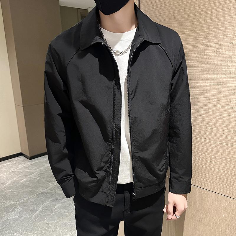 Cleanfit Black Short Executive Jacket Cotton Clothes Men'S Autumn And Winter American Front Shoulder Jacket Mature And Stable Men'S Clothing