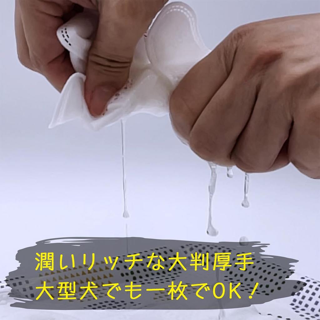 gloves x 3 Pet body care clean wet Supervised by Professor Emeritus Ota Mitsuaki of Azabu University [12 bags] gloves)