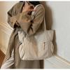 Urban Style Corduroy Shoulder Bag With Zipper Closure For Casual Outings
