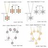 Rhinestone Xmas Dangle Earrings Zinc Zinc Zinc Alloy Snowflake Necklace Unique Christmas Jewelry Set  Girl
