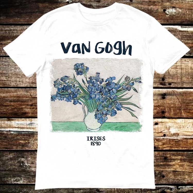 Van Gogh Irises 1890 Painting Drawing Art T Shirt 6061 S