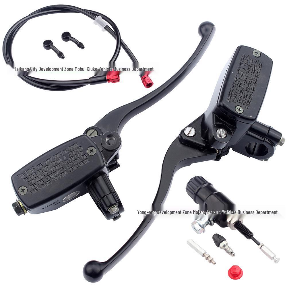 Set Cilindru Principal Frână Hidraulică 22MM și Manetă Ambreiaj pentru Motocicletă Off-road/ATV, include Furtun Ulei 1.2M.