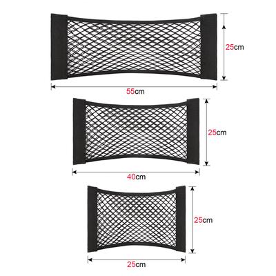 Car Back Rear Mesh Trunk Seat Elastic String Net Magic Sticker Universal Storage Bag Pocket Auto Organizer Nylon Luggage Holder