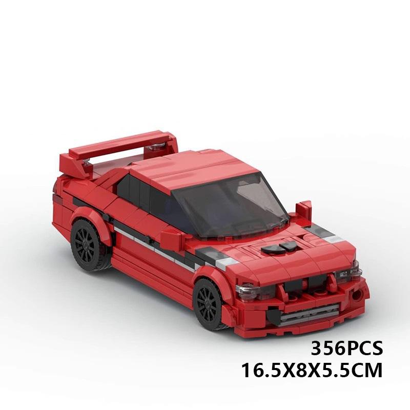 MOC Building Blocks 8 Grid Vehicle Assembly Toy Race Car Model Creative Construction Set for Boys and Adults