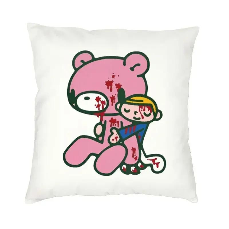 Cartoon Gloomy Bear Square Throw Pillow Cover Decoration D Two Side Printing Cushion Cover for Living Room