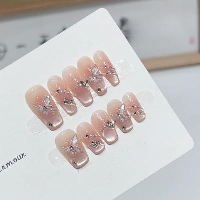 Nail Art Φορέσιμο Χειροποίητο Υψηλής Ποιότητας Αίσθηση Περιβάλλοντος Καθαρόly Cat Eye Nail Art Πεταλούδα