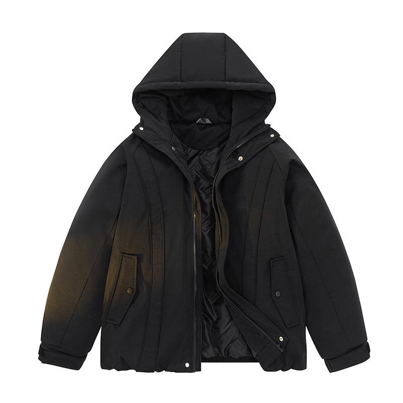 Winter Hooded Jacket, Cotton Jacket, Loose and Versatile Workwear, Cotton Jacket