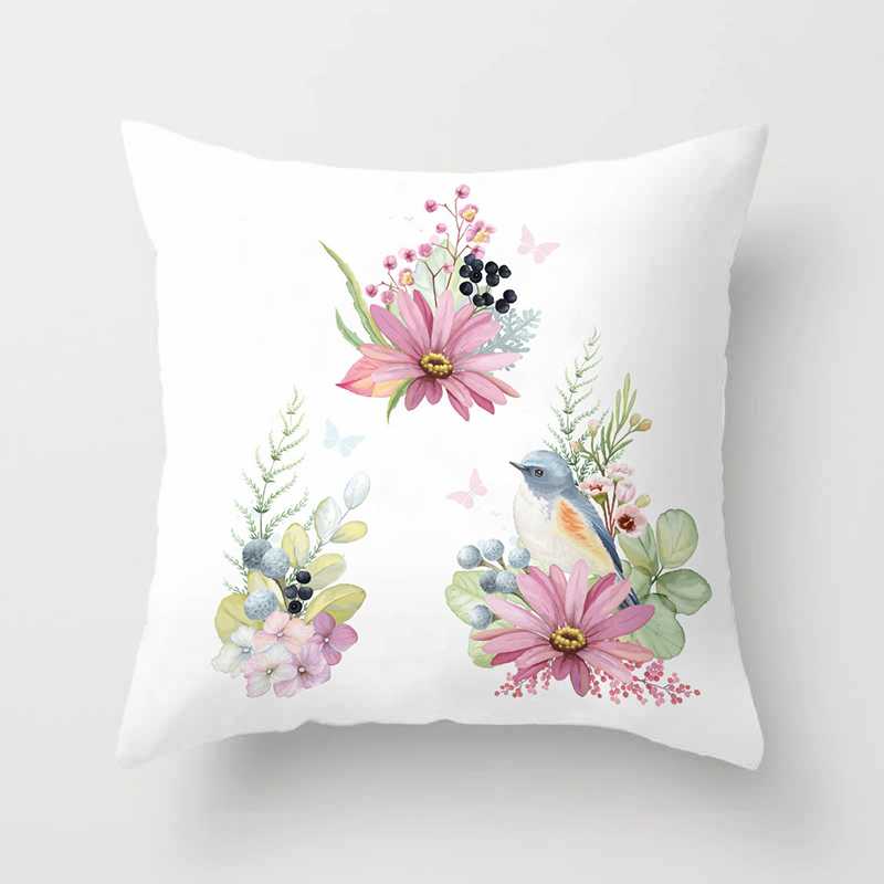 Vogel-Druck, Pfirsichhaut-Kissenbezug, Kissenbezug, Sofa, Zuhause, Schlafzimmer, Dekor, Kissenbezug