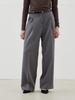 Leusejiem One-Pleat Wide Slacks - Gray
