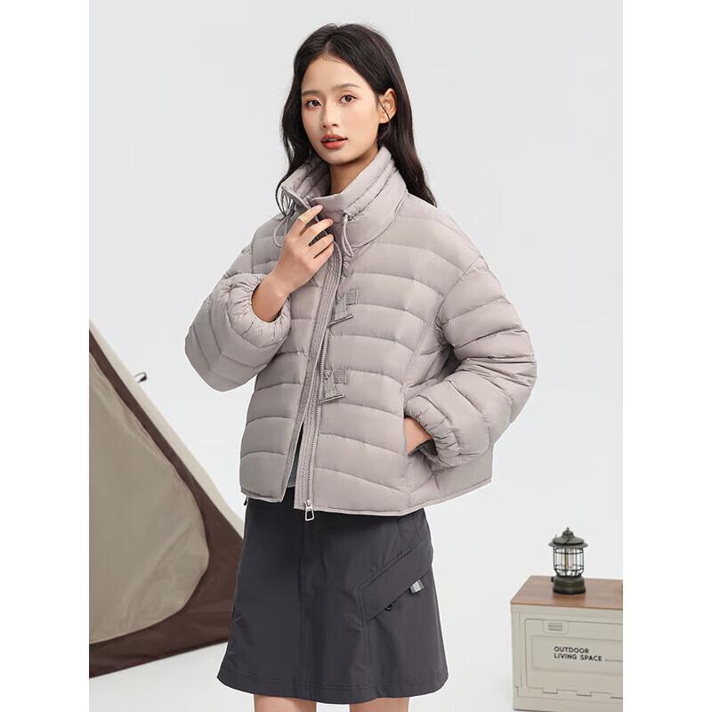 SNOWFLYING Women's Lightweight Stand-Collar Down Jacket