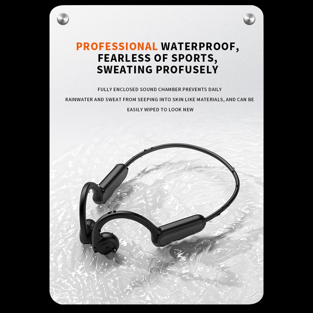 Wireless Sports Running B8 Bone Conduction BT Headphones No In Ear Ultra Long Standby