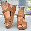Fashion Women's Summer Fashion Wedge Sandals Lightweight Buckle Strap Platform Gladiator Sandals Woman Comfort Non Slip Beach Sandalias