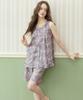 Meipeullawo Garden Flower Sleeveless Pure Cotton Women'S Plus Size Pajama Set