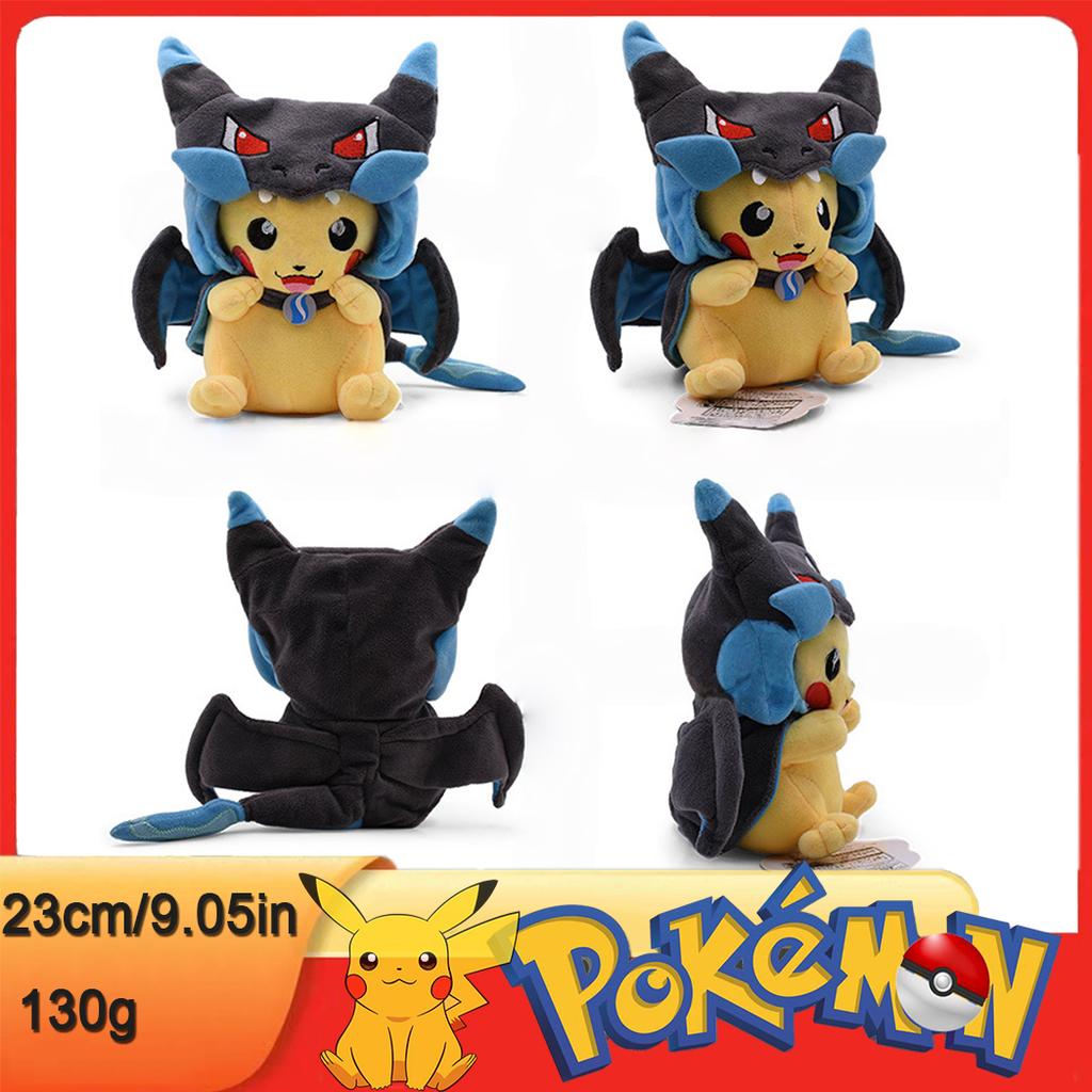 Juguete de Peluche Pokémon de 23cm Pikachue Cosplay Charizard Lindo Juguete Kawaii Personaje de Anime Clásico Muñeco de Peluche Niño Regalo de Navidad Cumpleaños