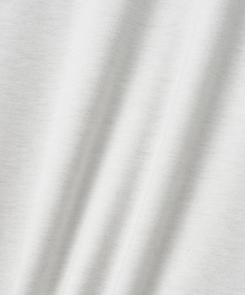 NOIRER FOR WOMAN Layered Henley Neck Half T-Shirt (Ivory)