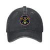 Denver Nuggets Th Anniversary Water Washed Canvas Baseball Cap Embroidered Logo Crossed Pickaxes