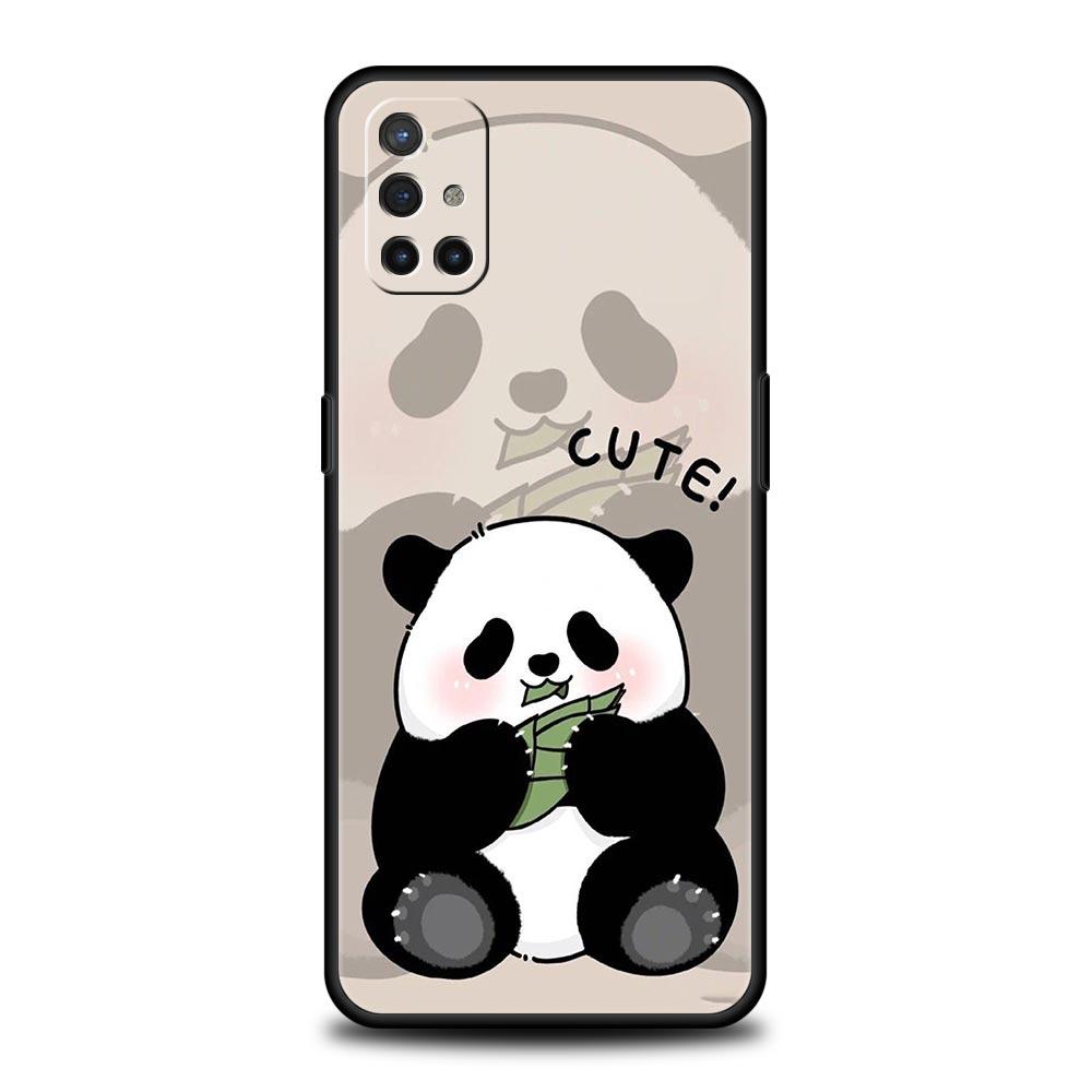 Phone Case For OnePlus 12 11 10 9 Pro 9T 12R 10R 9R 9RT 10T 8T 8 7 6T 7T Nord 2T CE 2 5G N10 Cover Cute Panda Climbing Bamboo