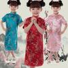 Spring & Autumn Dragon & Phoenix Brocade Girls' Red Cheongsam - Chinese New Year Formal Wear