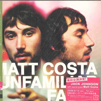 

CD MATT COSTA - Unfamiliar Faces. UICU1153 UNIVERSAL Japan ObiRock Used