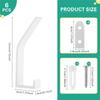 Coat Hooks Wall Mounted White 6 Pack for Jackets Towels Bags – Suitable for Any Room
