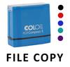 Printtoo File Copy Self Inking Rubber Stamp Pre-Inked Office Stamp- Home Office Business Stationery, Black- 42 X 9