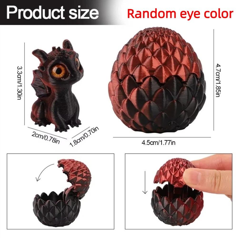 Creative 3D Printed Dragon Egg Mini Artistic Dragon Egg Statue Dragon Figure  Office Ornaments