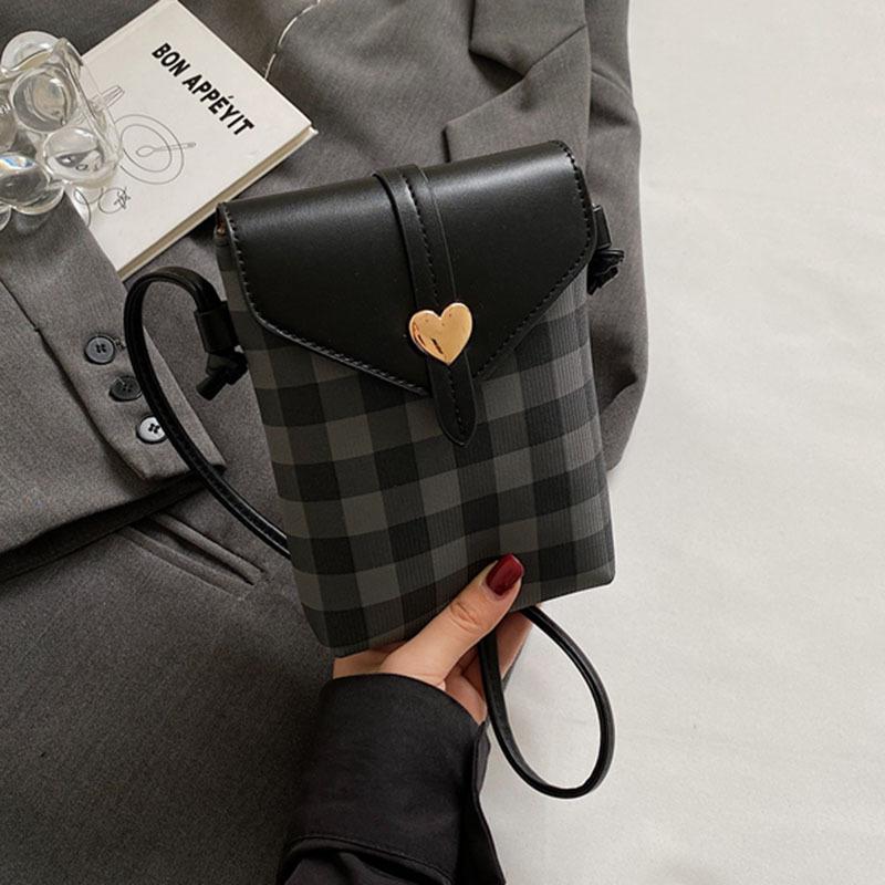 

Bag women s autumn and winter new fashion high-end shoulder mobile phone bag mini mobile phone bag messenger bag чёрный