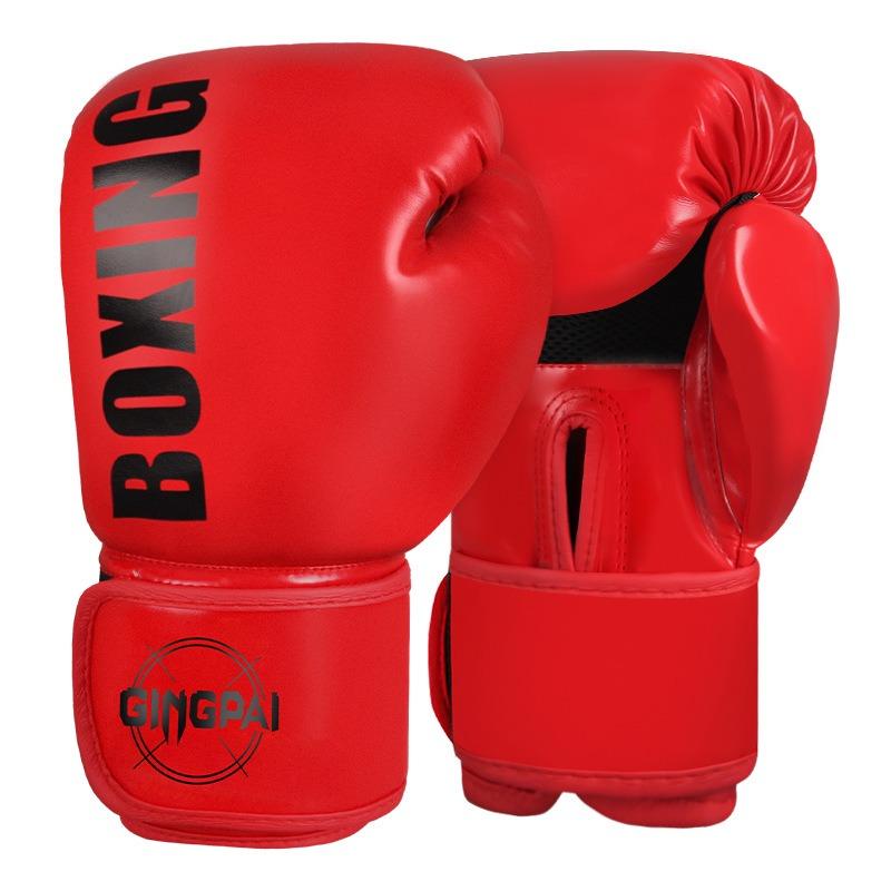 1pair Kick Boxing Gloves for Kids Adult Muay Thai Combat Training Punching Gloves PU Leather MMA Mittens for Fighting MMA