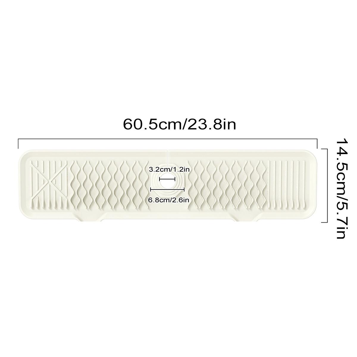 

Leeseph 23.8 удлиненный силиконовый коврик для крана раковины, защита от брызг для крана раковины, впитывающий коврик для защиты раковины, кухонный гаджет