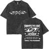 Camiseta Vintage Lavada ATEEZ Divertida Meme 2025 Gira Mundial En Tu Fantasía Camisetas Hombres Mujeres Moda Coreana Ten 2303
