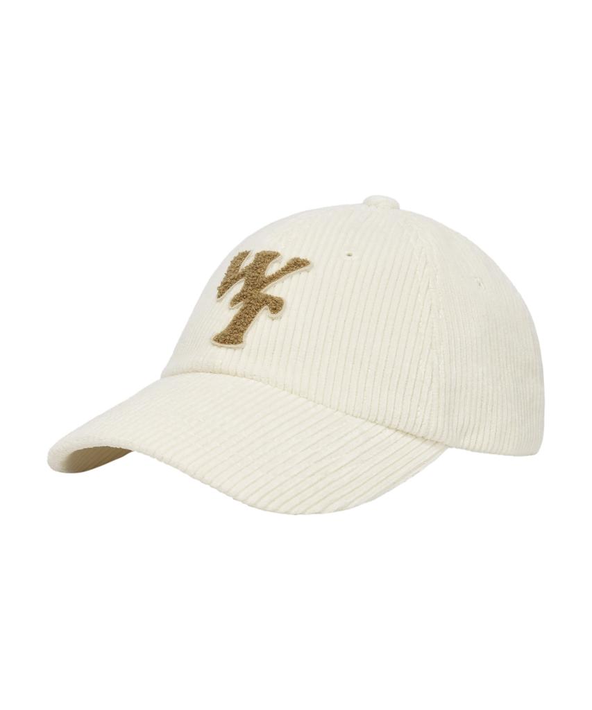 WACKY WILLY Typographic Slim Fit Corduroy Ball Cap Ivory