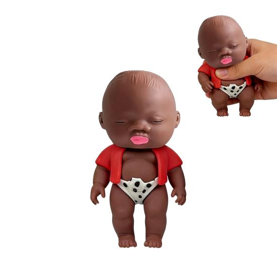 Black Babies Stress Relief Toy Slow Rising Anxiety Relieving Mini Baby Squeeze Toy