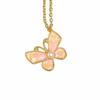 Light Luxury Gold Butterfly Necklace Enamel Retro Elegant High Sense Exquisite Court Style Fashion Fringed Pendant Female