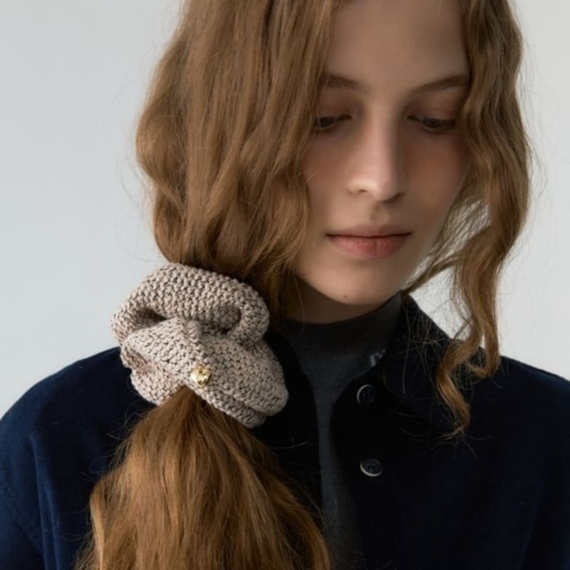 DEPOUND Knit Scrunchie - Ivory