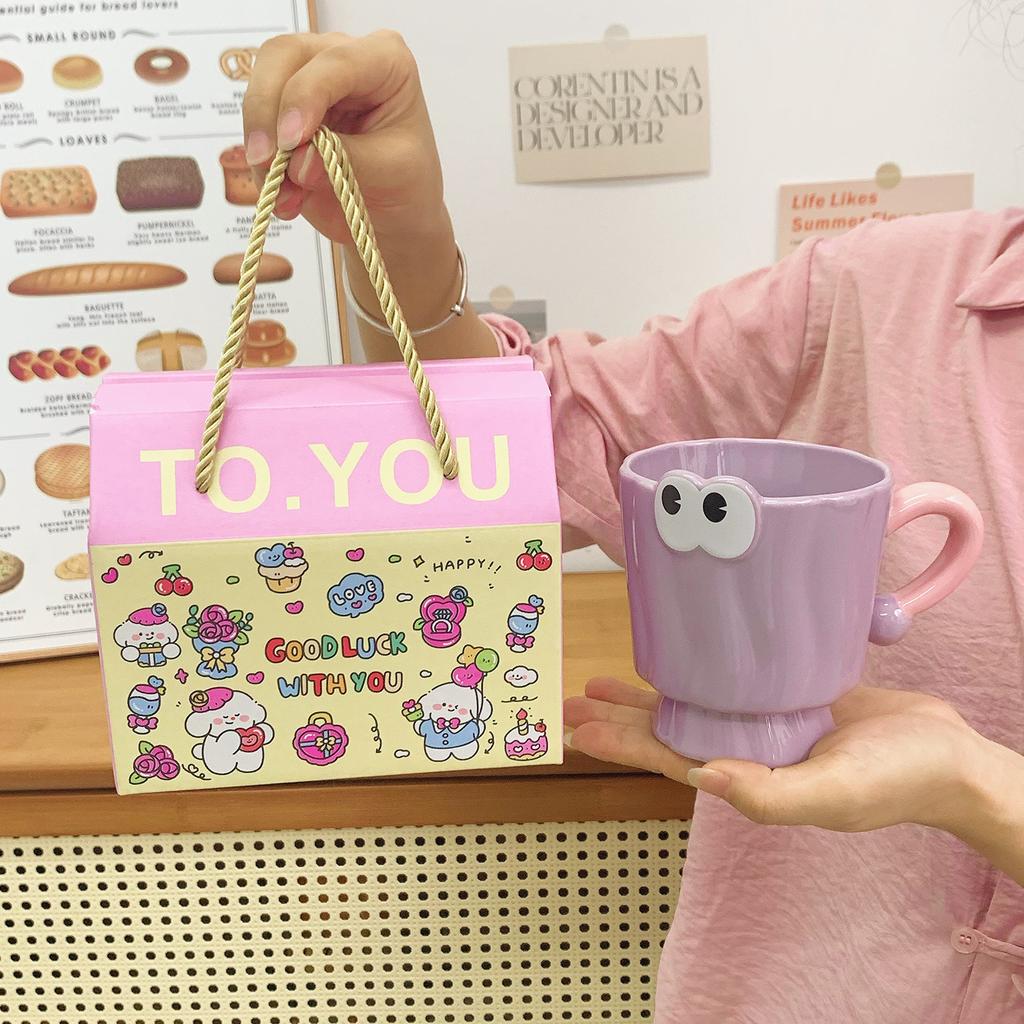 Mug with High Appearance and Cute Goblet Cup Ceramic Girl's Heart Cup for Home Use To Give Birthday Gifts To Girls' Best Friend