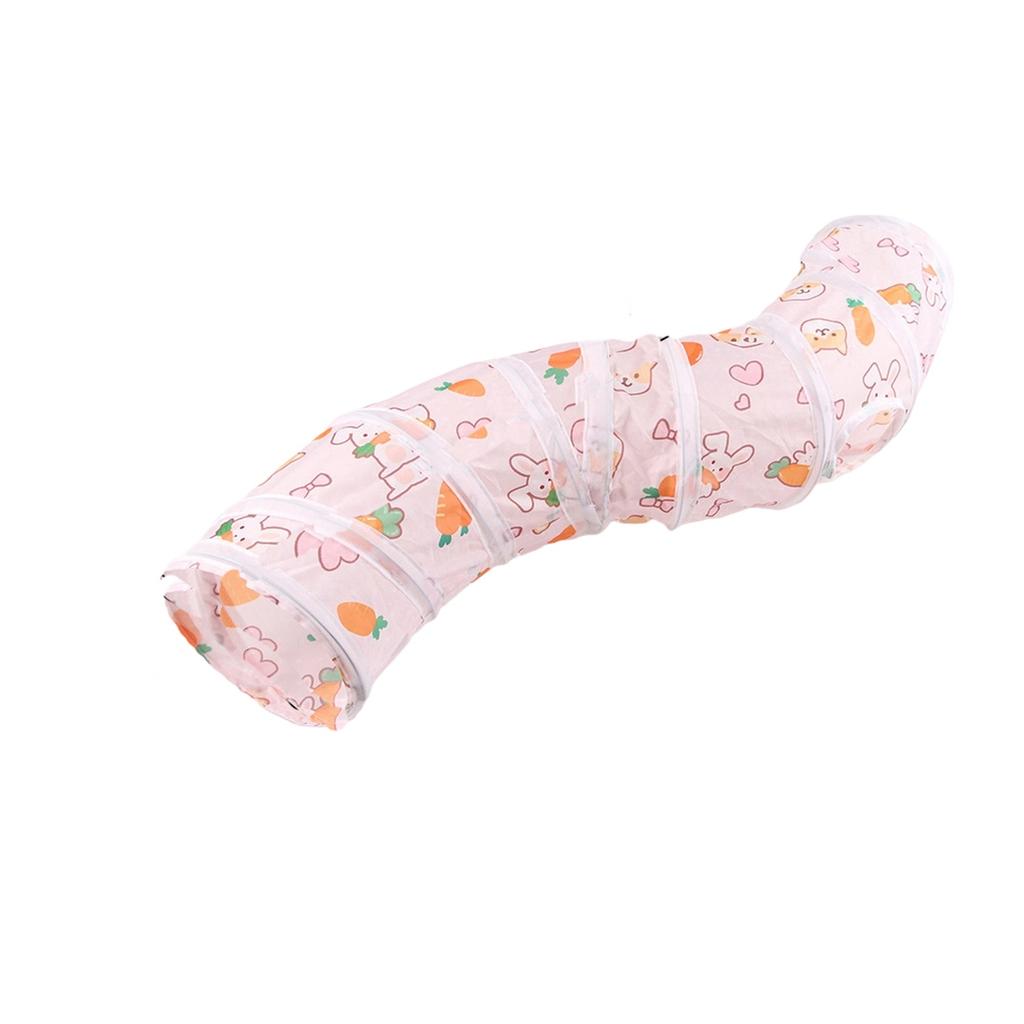 Carrot Hamster Tunnel Foldable Fun Toy Tunnel for Small Ferret Hamster