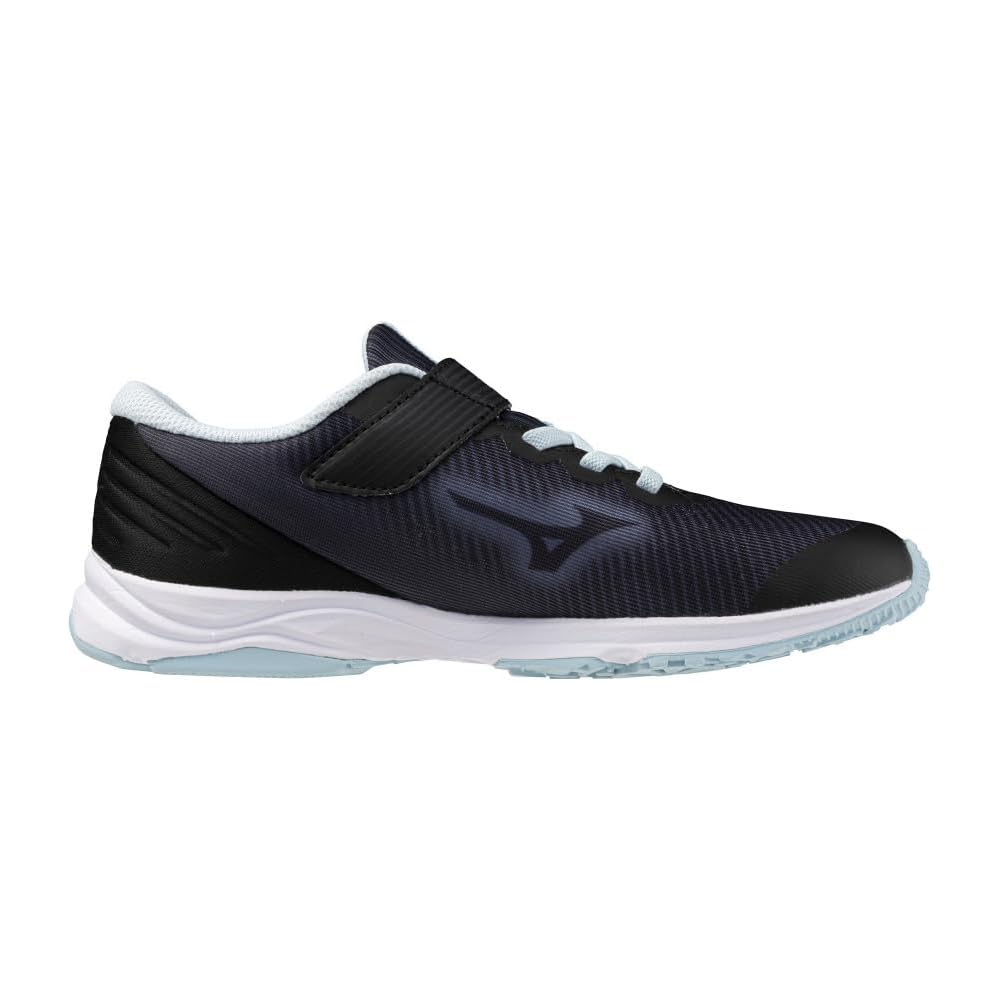 Mizuno Junior Speed Studs 4 Belt Lightweight Sports Shoes Black Light Blue 19.0 Cm 2E Unisex Kids