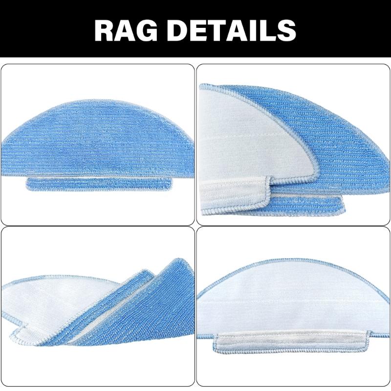 Replacement Accessories for Tikom L9000 Robot Vacuum Cleaner Main Brush Side Brushes Mop Pad Hepa Fiters Spare Part