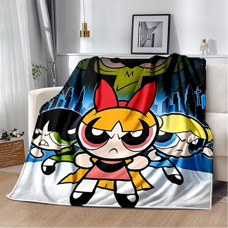29 Style New Kawaii P-Powerpuff Girl Cartoon Blanket,Soft Throw Blanket for Home Bedroom Bed Sofa Travel Picnic Cover Kid Gift